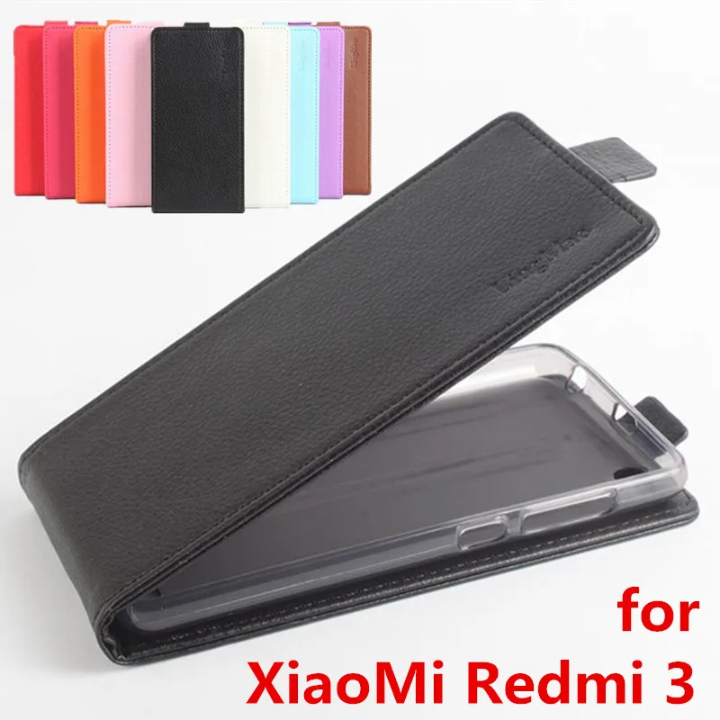 Роскошный кожаный чехол s с зернистой текстурой личи для XiaoMi Redmi 3 вертикальной