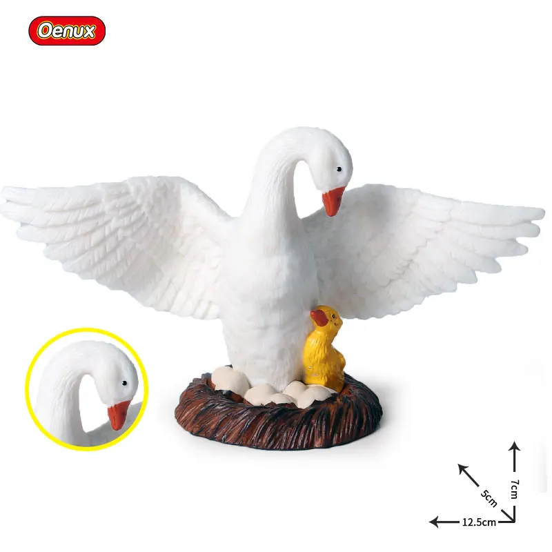 Oenux Cute Animal Model Simulation Wild Farm Bird Pig Dog Cat Cow Horse Action Figure Poultry Figurines Educational Toy For Kids | Игрушки и