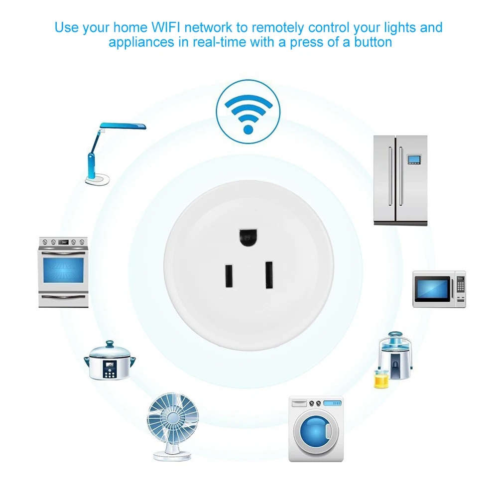 Smart WiFi Socket Remote Control Plug Anywhere Timing Function Voice for Amazon Alexa and Google Home IFTTT | Электроника