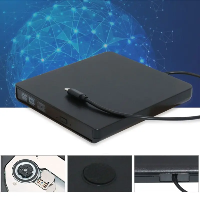 2019 для USB C Type CD DVD RW рекордер Внешний Оптический привод горелка Rom реписатель Macbook