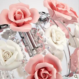 Современный цветок формы стекла хрустальная люстра ресторан светильник в форме