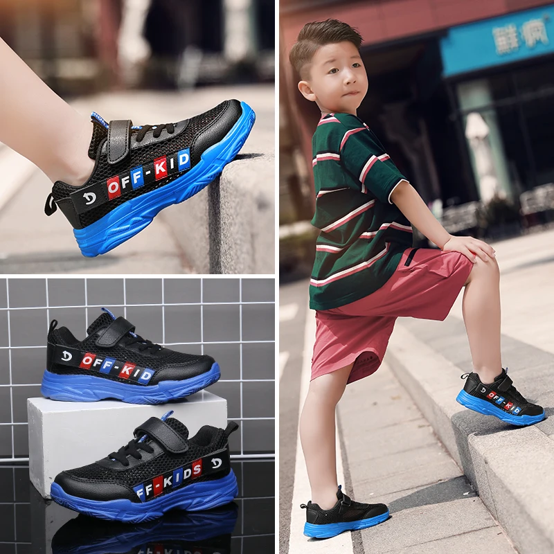 2019 Big Kid Boys Sneakers Breathable Shockproof Children Sports Shoes Kids Running shoes Outdoor Mesh Summer Spring | Спорт и