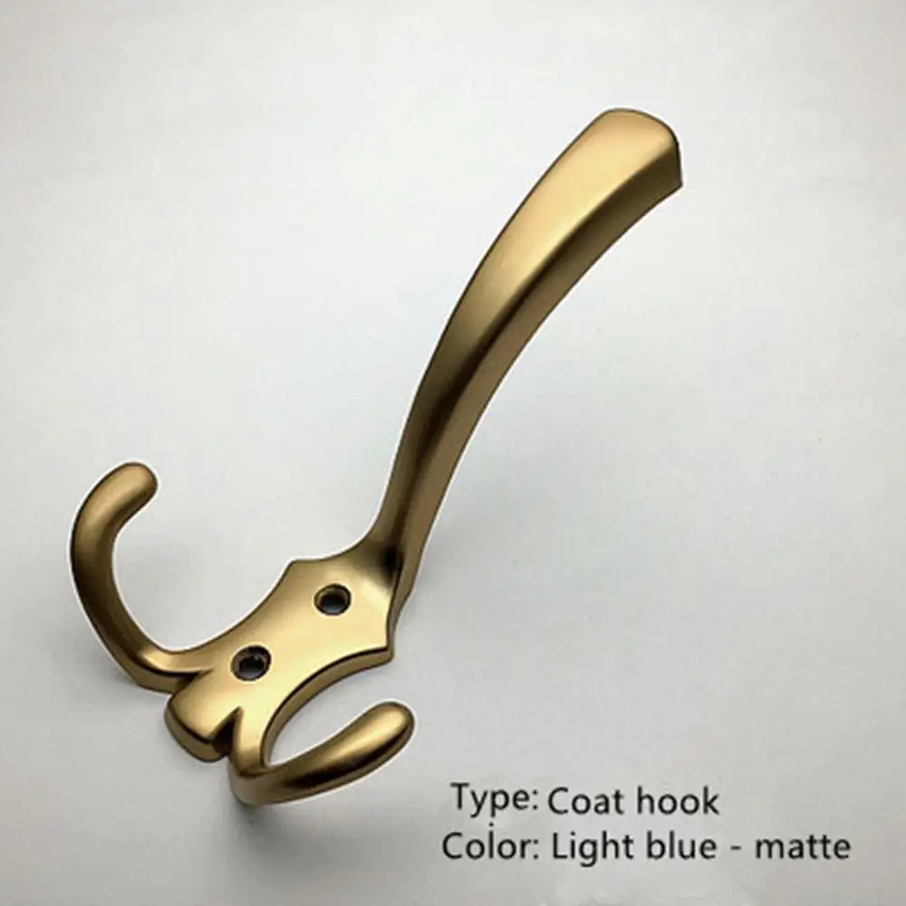 Green bronze black and white blue gold silver modern American wardrobe door hanging hook coat hat wall hook