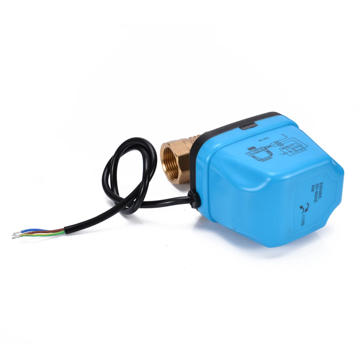Электрический шаровой кран из латуни G3/" DN20 3/4 дюймов 2 Way 220V Управление механизированные шаровые краны привод с светодиодный светильник Mayitr