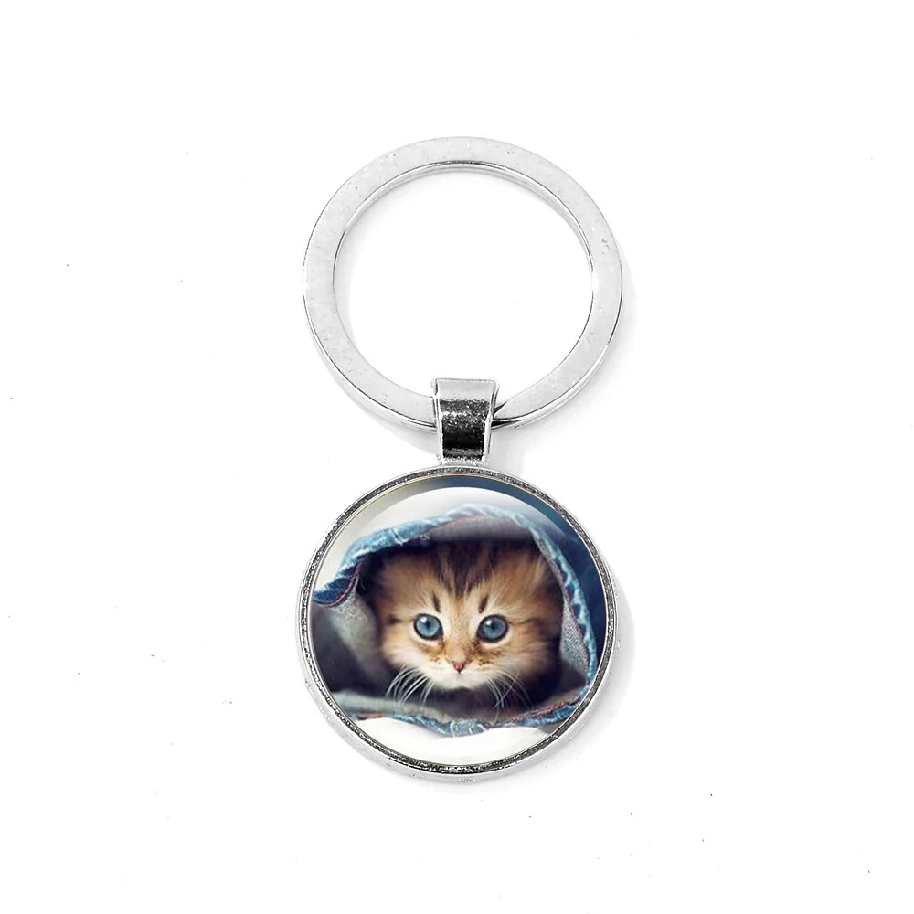 Азиатских Творческий Кот котёнок брелок для мужчин и женщин с художественной