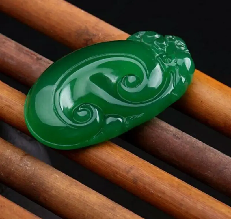 Натуральный агат зеленый халцедон повезло jade pendant|gift necklace|gift giftsgift jewelry |