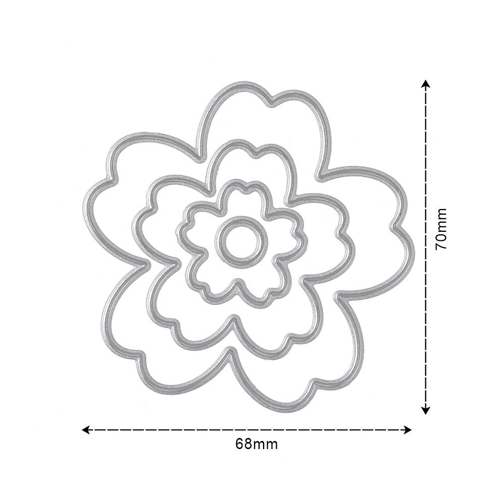 4 шт. цветок из углеродистой стали металлические режущие штампы трафарет для DIY