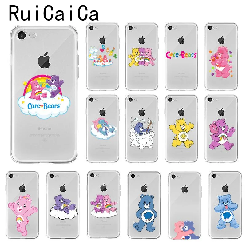 Ruicaica розовый Care Bears рисунком в виде радуги покупателей качество чехол для