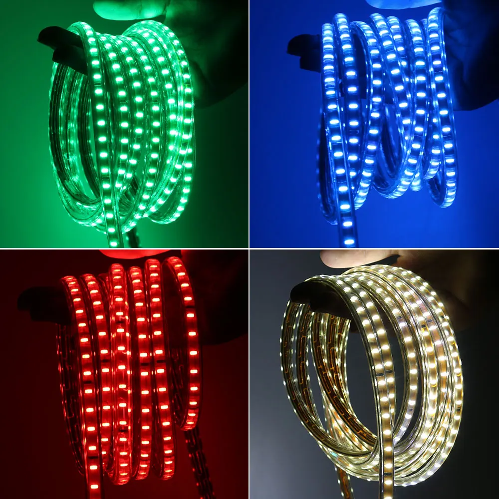 ZINUO 20 м светодиодный светильник SMD3014 IP65 AC220V гибкая лента Светодиодная лента белый/теплый белый/красный/синий/зеленый светодиодный светильник