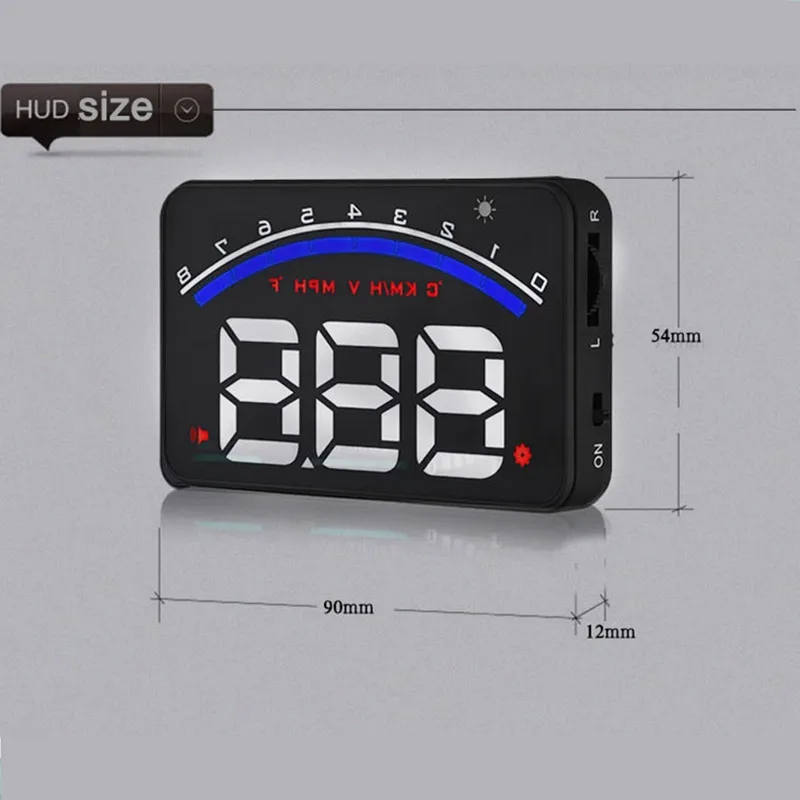GEYIREN M6, лобовое стекло 3,5 дюйма, проектор, OBD2, EUOBD, дисплей данных для вождения автомобиля, скорость оборотов в минуту, температура воды, HUD, дисплей для автомобиля