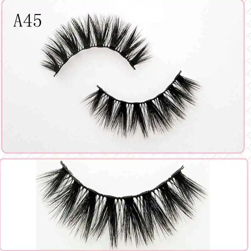 Красивые длинные мягкие ресницы накладные ручной работы 3 пары в упаковке 3d