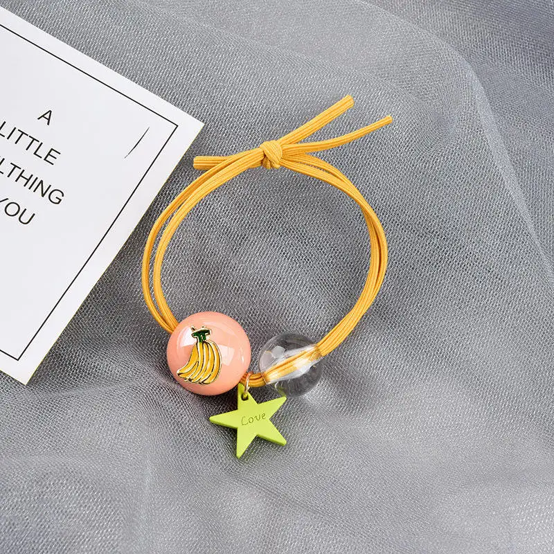 M MISM Fruit Cute Girls Women Colorful Ball Sweet Kid Ponytail Holder Scrunchy Rubber Elastic Hair Band Gum for Accessories | Детская