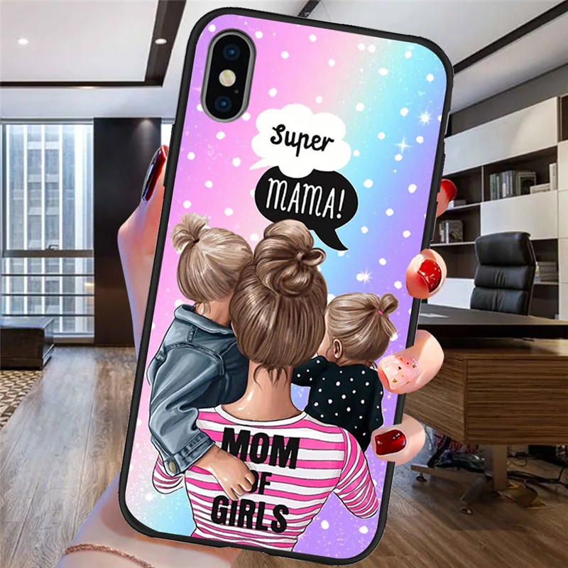 Для женщин, девочек, мам, детей, Модный чехол для iPhone X, XR, XS, Max, 5, 5S, SE, 6, 6 S, 7, 8 Plus, Oneplus, 5 T, Pro, 6 T, чехол для телефона, Funda, Coque Etui