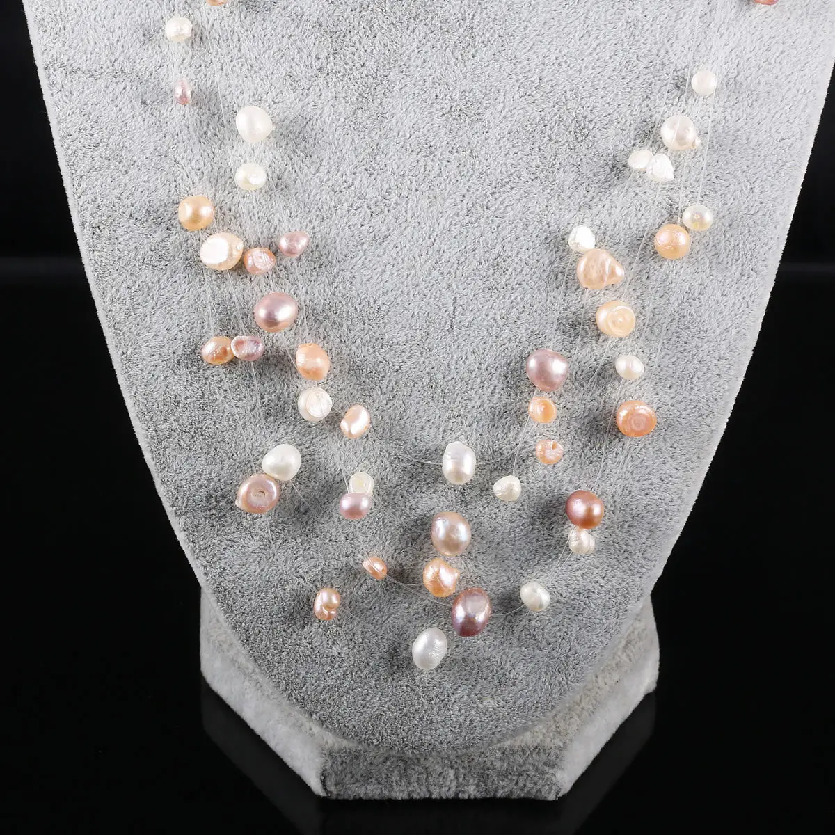 Многослойное ожерелье с полупрозрачным жемчугом модное опт и розница | Украшения