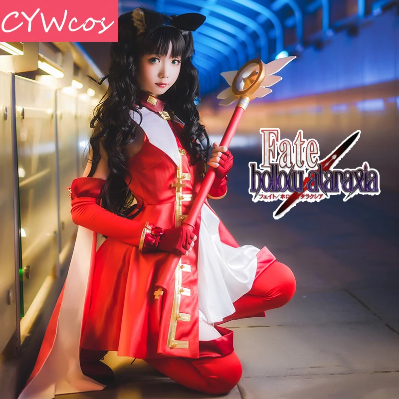 Косплей костюмы Fate/Hollow Ataraxia Tohsaka Rin игра Fate Рождественский костюм Униформа