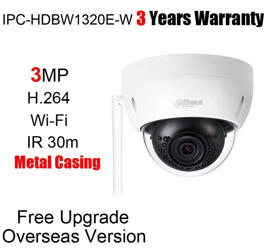 Оригинальная детская купольная сетевая Wi-Fi камера 3 Мп IR 30m H.264 IP67 Антивандальная