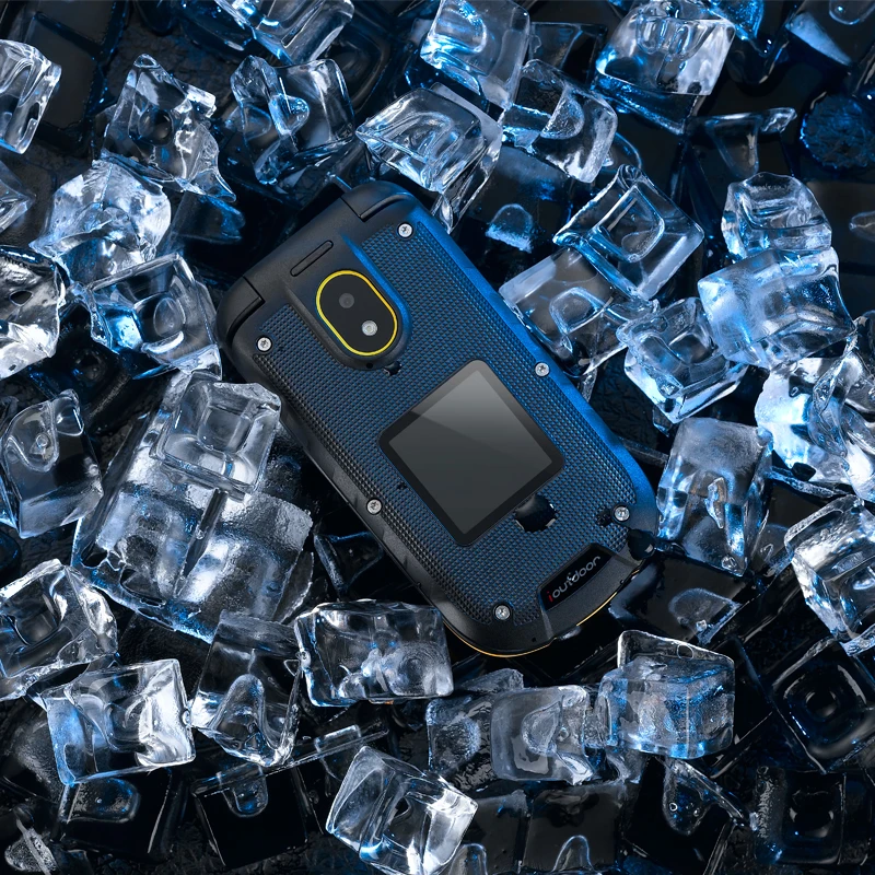 Мобильный Телефон IP68 Водонепроницаемый Dual Экран Flip старший мобильный ioutdoor F2