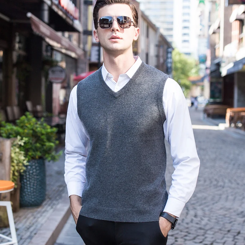 Высококачественный кашемировый свитер для мужчин 96.3% формального бизнеса