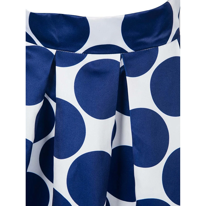 Лидер продаж! Модная женская юбка в голубой горошек весенние богемные карманы на