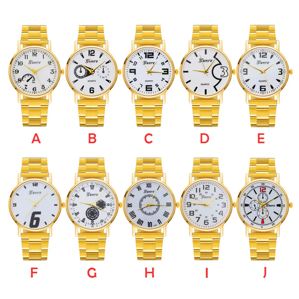 

Mens Watches Top Brand Luxury Fashion Men Crystal Stainless Steel Analog Quartz Wrist Watch Bracelet erkek kol saati #03