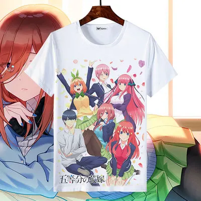 Аниме Gotoubun no Hanayome The quintestinal Quintuplets Nakano Ichika футболка Косплей Nakano Ichika футболка безрукавки "Аниме" унисекс