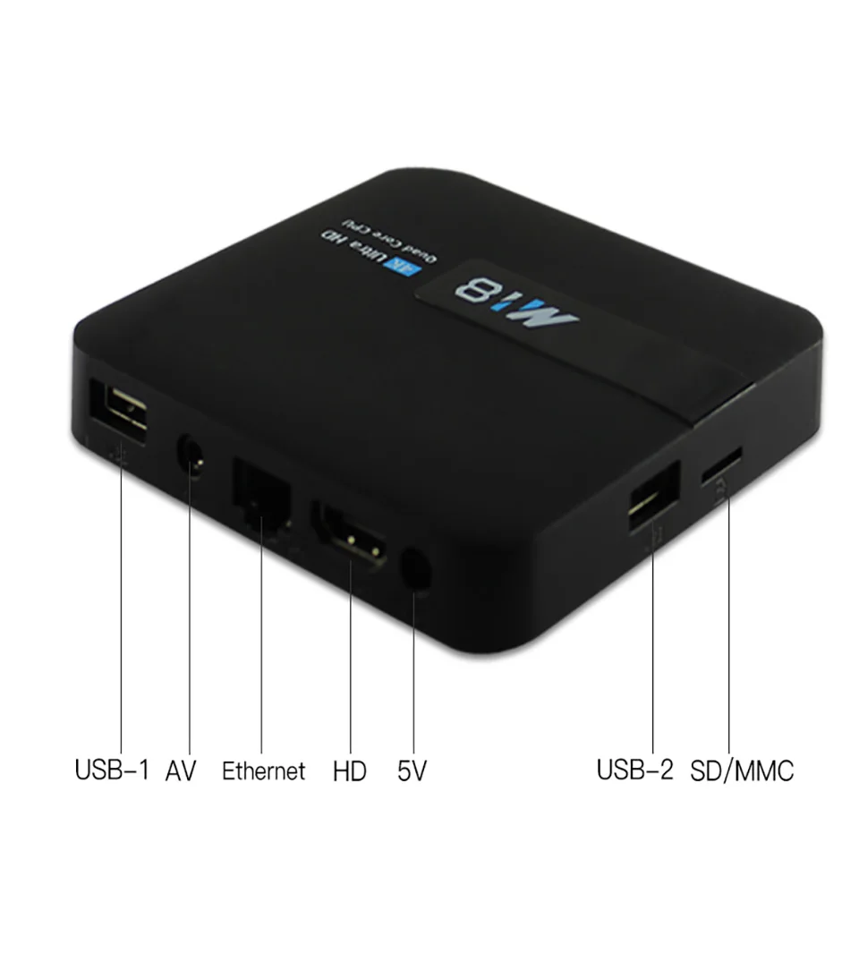 M18 4K HD Smart TV Box Android 7 1 S905W 64 бит четырехъядерный 1G/2G RAM 8G/6G ROM беспроводной wfii ключ