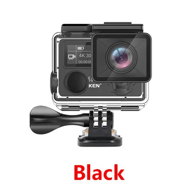 Экшн-камера eken H6S A12 Ultra 4K 30FPS Wifi, водонепроницаемая, 30 м, 1080p go EIS, стабилизация изображения, HD 2K 14MP, профессиональная спортивная камера - Цвет: Black