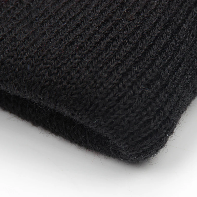 Мужская Зимняя Skullies шапочки женский вышивка шляпа моды черная осень Вязаная