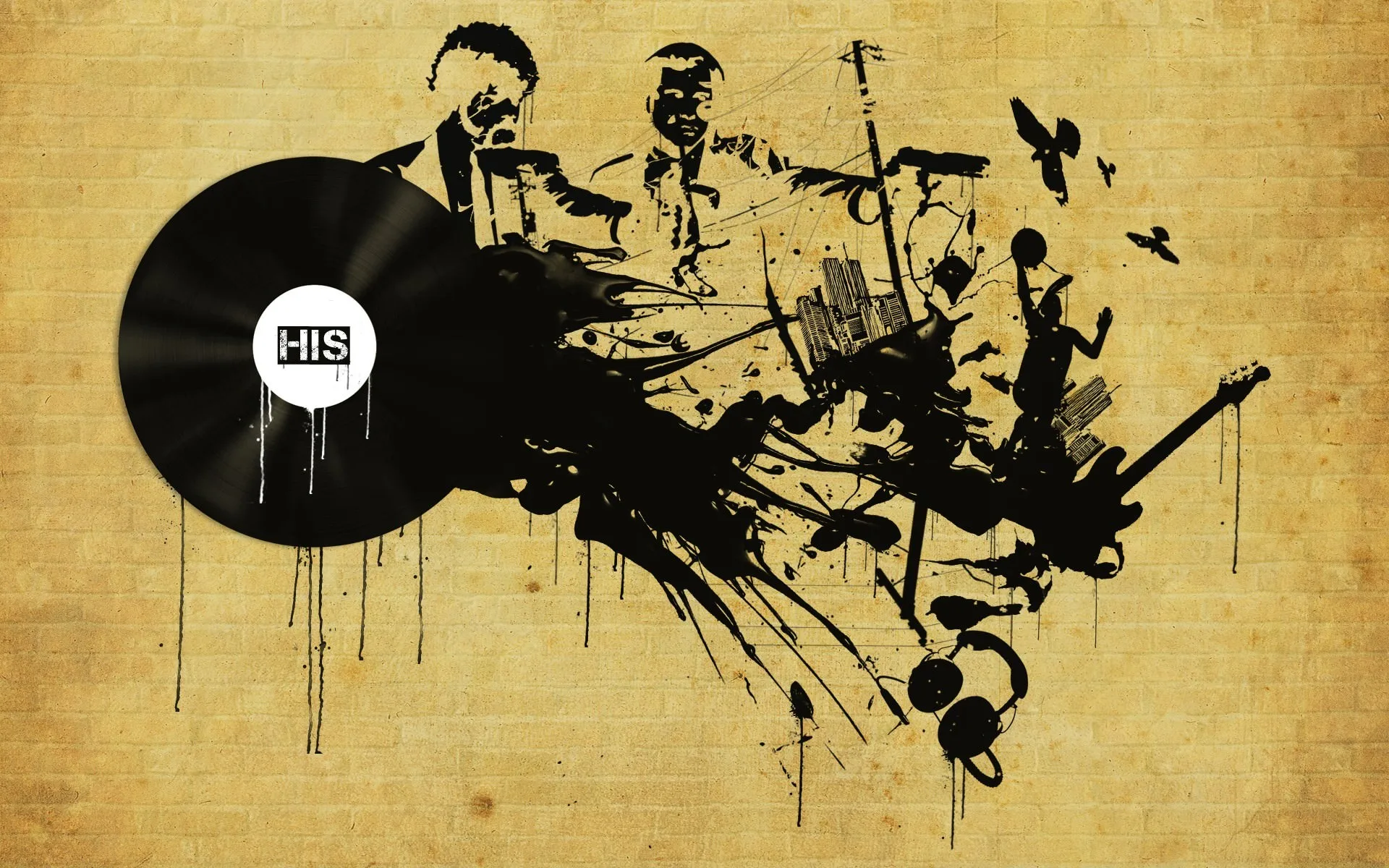 Banksy Art Wall Painting Canvas Pictures for Living Room Home Decor Street Garffiti Music Dance Modern Prints | Дом и сад