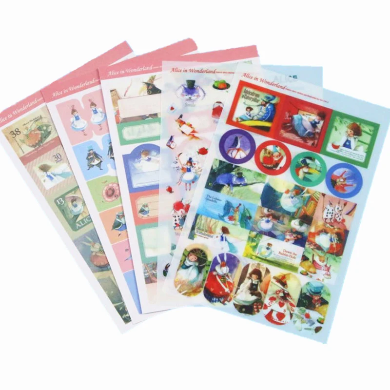 5 листов/партия милые наклейки из ПВХ в виде персонажей мультфильма сделай сам