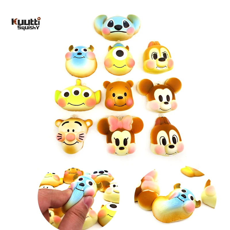 Kuutti Сжимаемый кавайный аниме животное мультфильм Медведь Тигр медленно