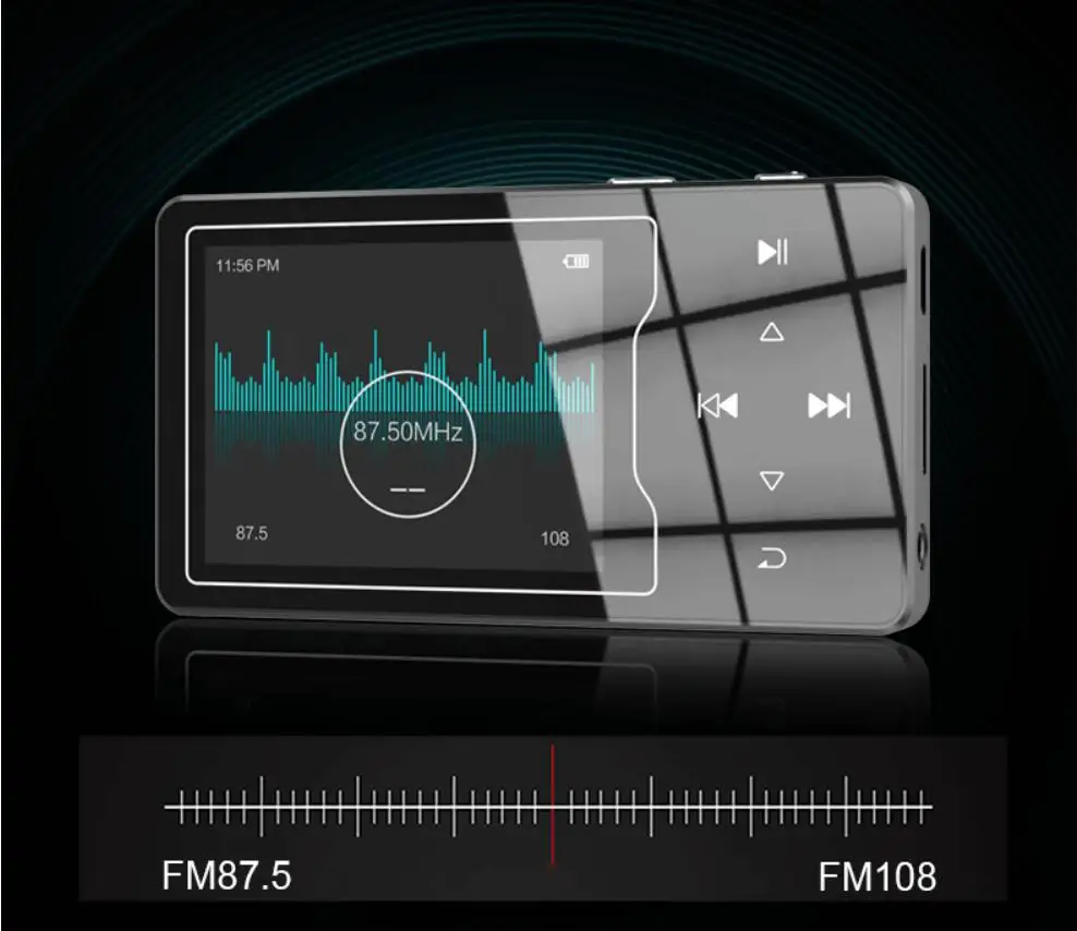 Металлический MP3 плеер RUIZU D08 8 ГБ 2 4 дюйма HD большой экран HIFI без потерь звук FM
