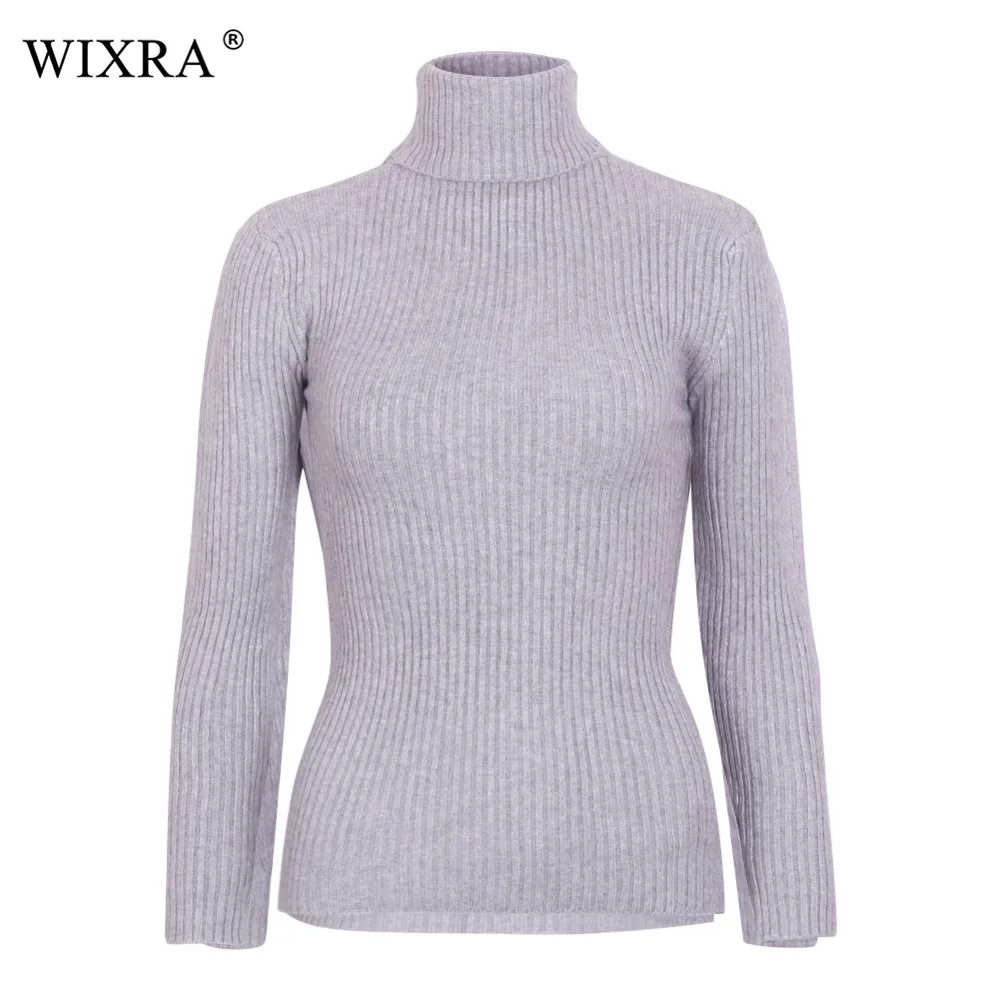 Wixra Autumn Winter Trendy Women Turtleneck Sweaters Female Pullover All Match Basic Knit Long Sleeve Jumpers | Женская одежда