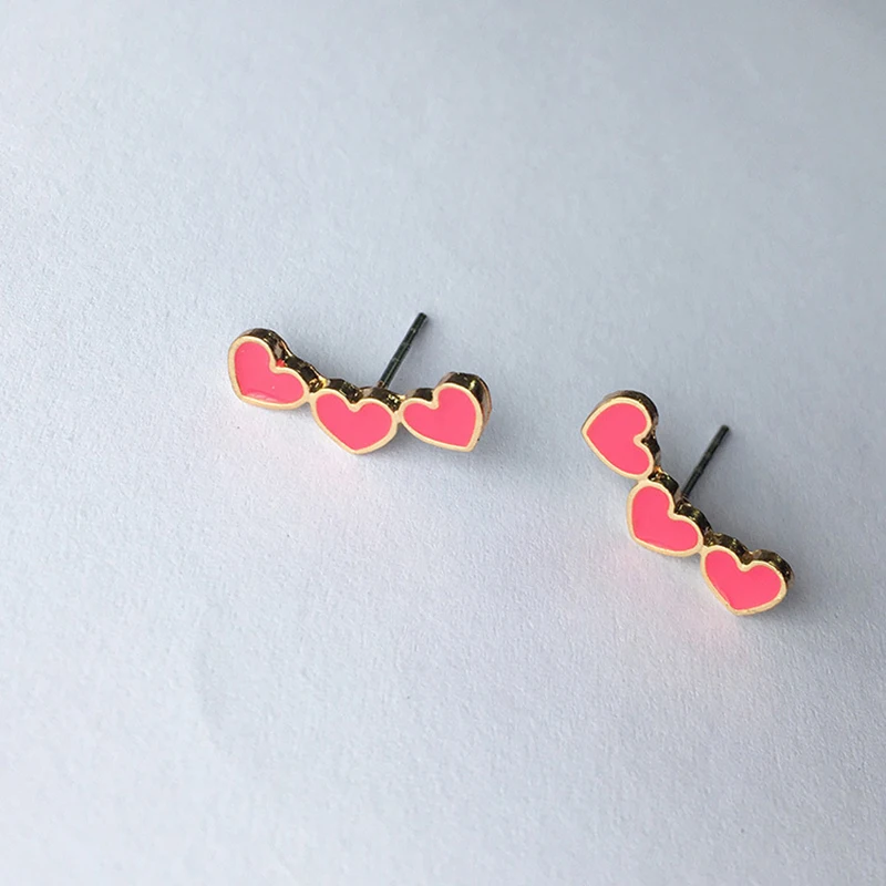 Fashion Women Cute Stud Earrings For Accessories Girls Simple Heart Jewelry Gift boucle d'oreille femmes | Украшения и