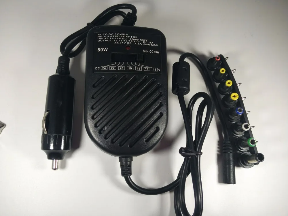 80 Вт многофункциональный ноутбук AC DC адаптер питания Автомобильное зарядное