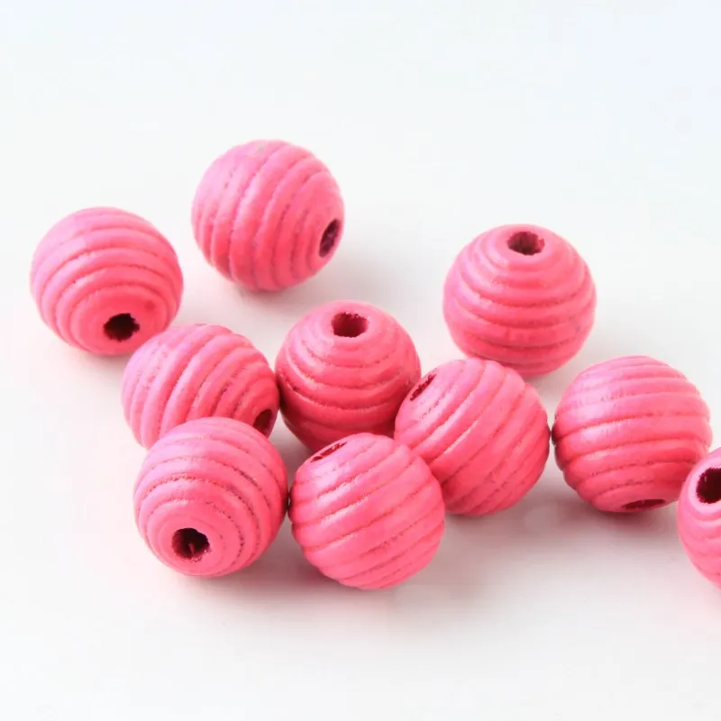 Color 6 DIY 50 шт. нить улей деревянные бусины для изготовления ювелирных изделий детские игрушки прорезывание зубов 14 мм разделитель для бисера бусины - Цвет: Color 6