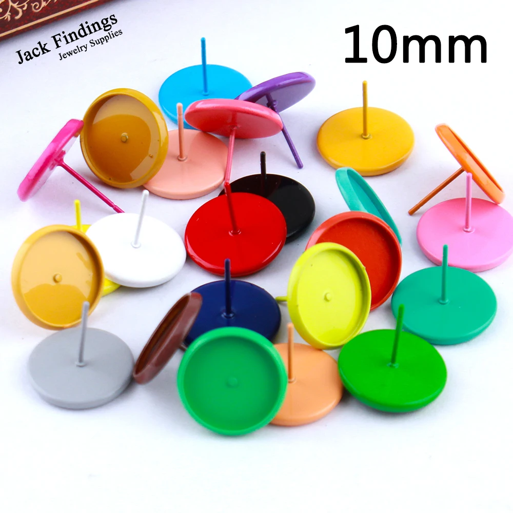 Подходит 10 мм 25 шт. высокое качество красивый цвет покрытием Медные Серьги