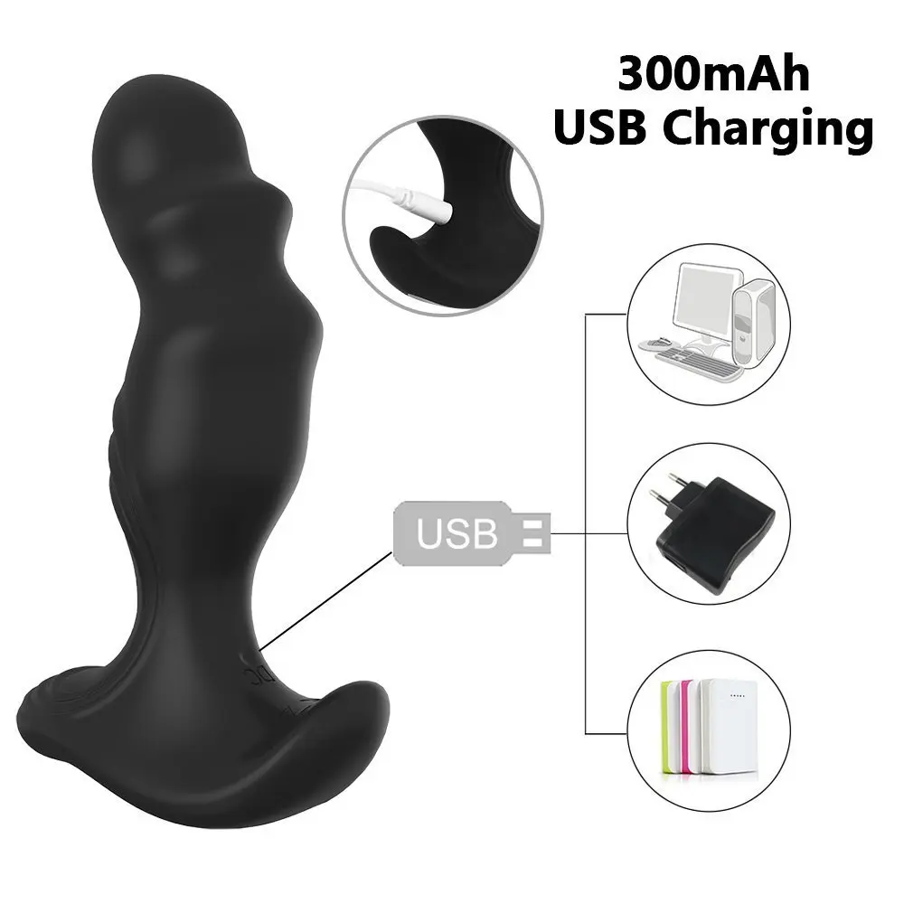 Rechargeable Wireless Remote Control Prostate Massager Anal Vibrator Sex Toy USB 10 Speed Mode Waterproof Butt Plug for Men Gay | Красота и