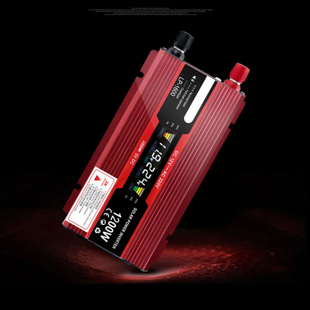 Солнечный автомобиль Мощность инвертор DC12V к AC220V VoltageTransformer Мощность Инвертор автомобильный преобразователь источник адаптер Светодиодный Дисплей