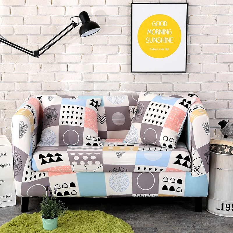 Flexible Funiture Covers Fashion Printed Home Office Decorative Sofa Cover Corner Elastic Full Couch | Дом и сад