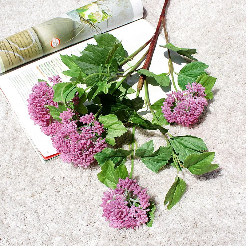 3 головки/ветка Leucospermum искусственные цветы для украшения свадьбы Искусственные цветы Пластиковые поддельные цветы Флер искусственное