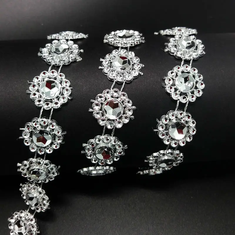 Алмазная сетка для подсолнечника 1 8 м Однорядная блестящая кристальная лента