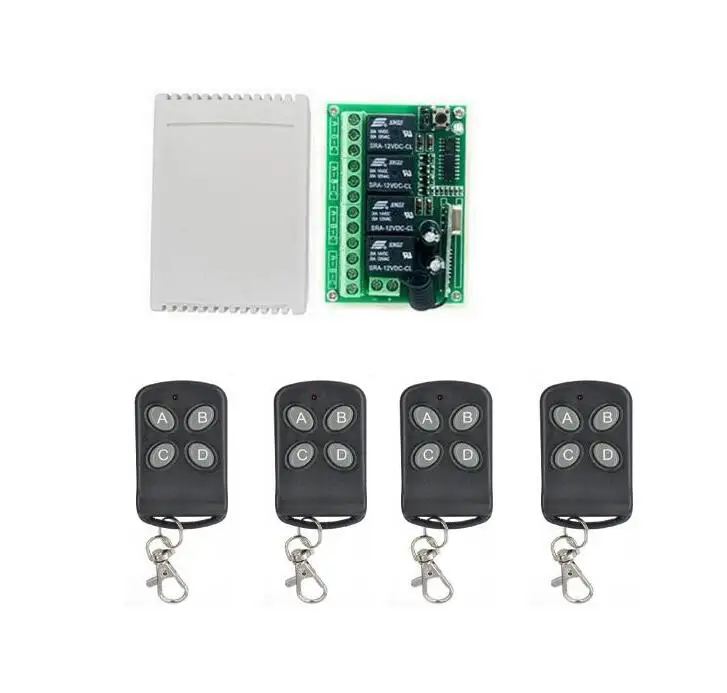 433mhz 315mhz DC 12 V 10 A реле 4 CH RF беспроводной пульт дистанционного управления приемник