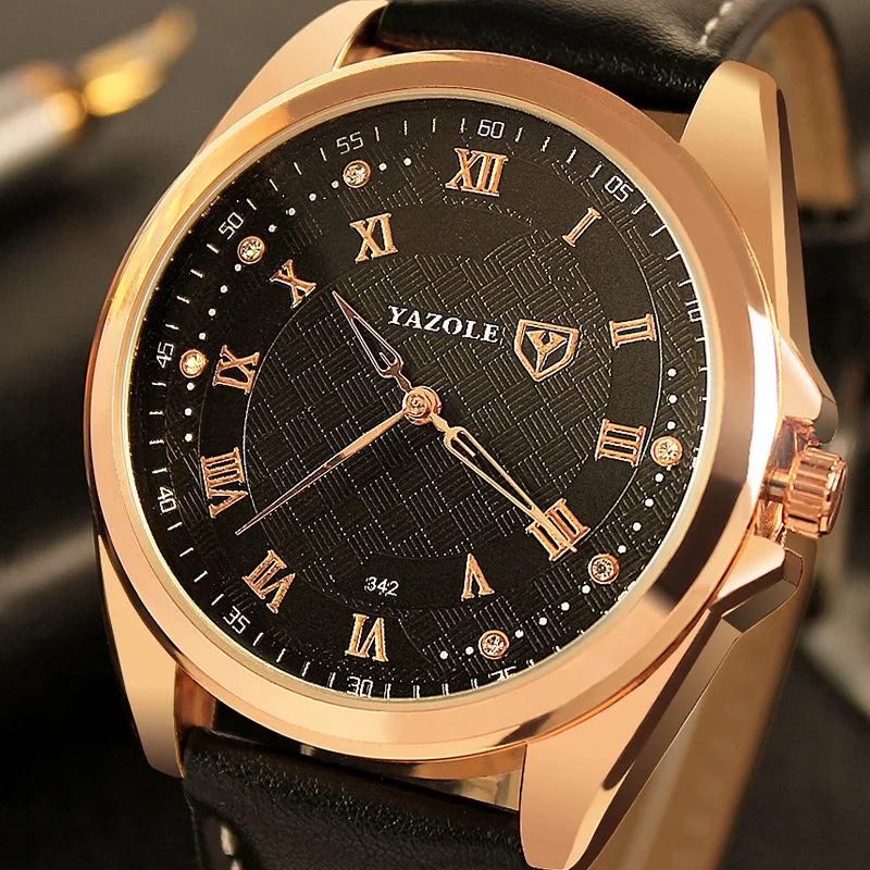 Часы YAZOLE Boutique YD342 Мужские кварцевые Брендовые повседневные деловые наручные с
