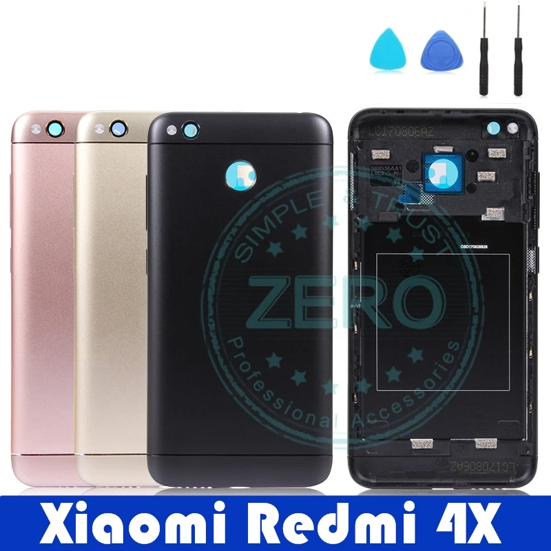 Оригинальная задняя крышка батарейного отсека для Xiaomi Redmi 4X металлическая стекло