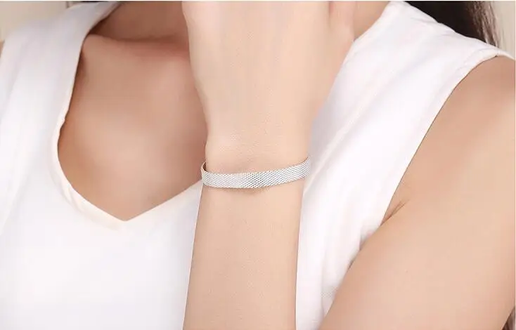 

New Sale Authentic 925 Sterling Silver Metropolitan Style Women Strand Bracelets Fashion Bracelets Jewelry Gift