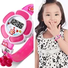 Милые детские спортивные часы с милыми цветами для мальчиков и девочек, Мультяшные детские часы, силиконовые светодиодные цифровые наручные часы для принцессы, подарок на вечеринку