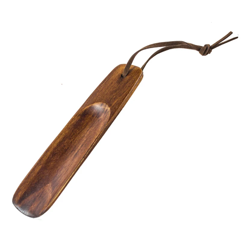 1 шт. обувь аксессуары твердой древесины Shoehorn натуральный деревянный рожок для