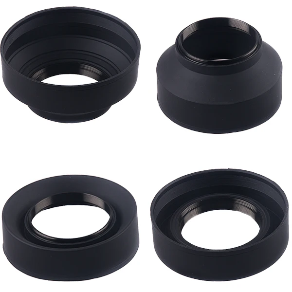 

49 52 55 58 62 67 72 77 82mm 3-Stage 3 in1 Collapsible Rubber Foldable Lens Hood for canon nikon DSIR Lens camera
