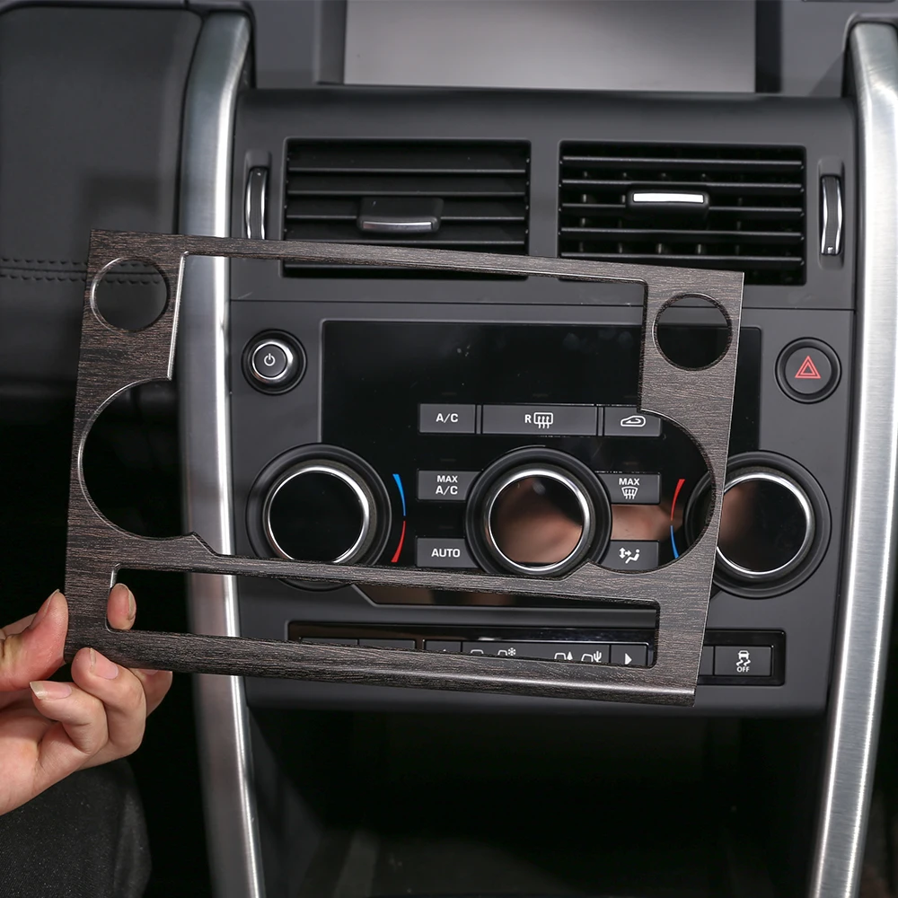 1 шт. для Land Rover Discovery Sport 2015 2017 дубовые зерна ABS центр Кондиционер панель Крышка